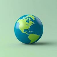 wereldbol aarde vorm illustratie reizen bestemming, ai gegenereerd foto