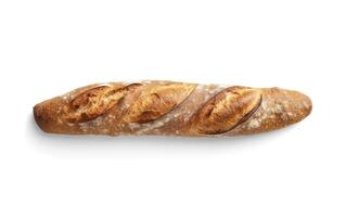 vers gebakken baguette geïsoleerd Aan wit achtergrond. generatief ai foto