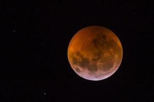 bloed maan, verduistering gezien van, la pampa, januari 21, 2019 Argentinië foto