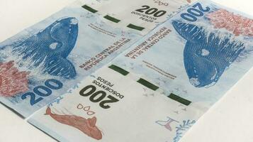 twee honderd pesos, Argentinië nieuw bankbiljetten foto