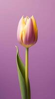 Purper tulpen botanisch omgeving. generatief ai foto