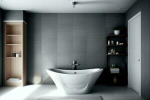 verbijsterend vastleggen van een realistisch badkamer uitlaat fan. ai gegenereerd. foto
