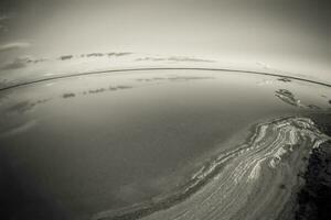 zoutoplossing lagoo in pampa landschap, la pampa provincie, Patagonië, Argentinië foto