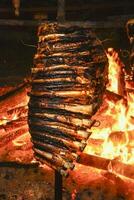 barbecue koe ribben, traditioneel Argentijns gebraden foto