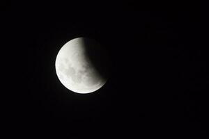 bloed maan, verduistering gezien van, la pampa, januari 21, 2019 Argentinië foto