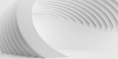 abstract modern cirkel met neumorfisme wit meetkundig achtergrond. 3d weergave. foto