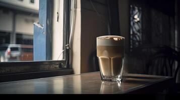 thee met melk of in de volksmond bekend net zo teh tarik in Indonesië, generatief ai foto