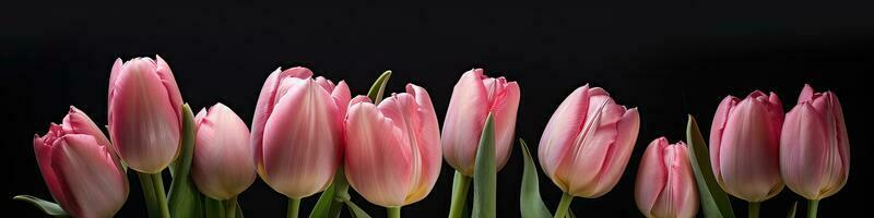 roze tulpen - generatief ai foto