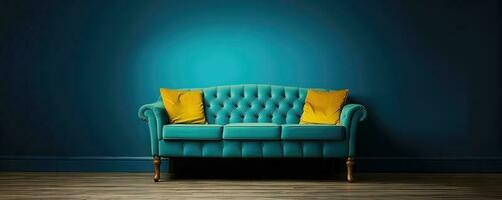 comfortabel sofa met kussens foto