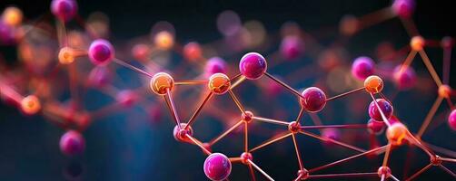 molecuul structuur. wetenschap en medisch achtergrond foto