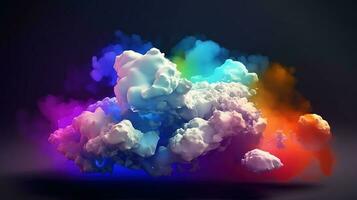 wolk berekenen creatief icoon. generatief ai foto