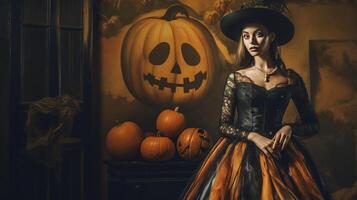 illustratie van een halloween mode, ai gegenereerd foto