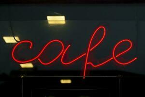 cafe - neon licht foto