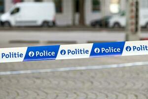belgisch Politie plakband foto