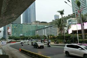 Jakarta, Indonesië-18 juni 2023 bundaran Hoi visie in de middag foto