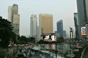 Jakarta, Indonesië-18 juni 2023 bundaran Hoi visie in de middag foto