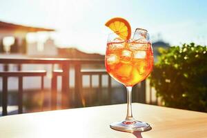 ai generatief. glas van aperol coctail foto