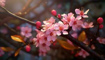 natuur schoonheid in een levendig boeket van kleurrijk bloesems gegenereerd door ai foto