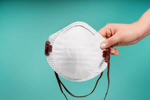 medisch masker naar voorkomen coronavirus foto