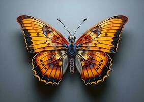 schattig vlinder geïsoleerd. ai gegenereerd foto