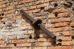 detail van de ruïnes Bij de flaviaans paleis ook bekend net zo de domus flavia Aan de palatine heuvel in Rome foto