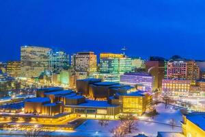 downtown Ottawa stad horizon, stadsgezicht van Canada foto