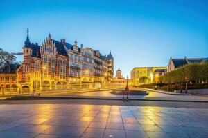 stadsgezicht van Brussel in ochtend, belgie foto