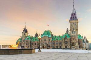 downtown Ottawa stad horizon, stadsgezicht van Canada foto