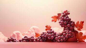 surrealistische minimalisme achtergrond met druiven foto