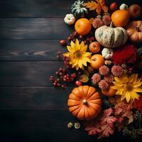 herfst thanksgiving achtergrond foto