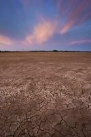 woestijn bodem in een droog lagune, la pampa provincie, Patagonië, Argentinië. foto