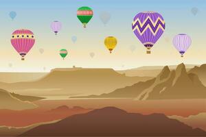 cappadocia reizen vector illustratie. tour en reizen grafisch ontwerp voor banners en folder foto