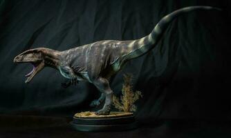 carcharodontosaurus dinosaurus in de donker foto