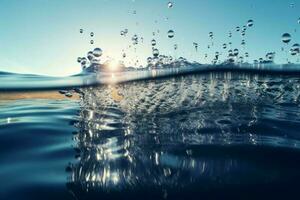 gedetailleerd water plons. genereren ai foto