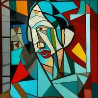 medisch persoon in modern Picasso stijl illustratie foto