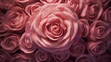 roze roos achtergrond ai gegenereerd foto
