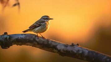 vogel neergestreken Aan een boom Afdeling ai gegenereerd foto