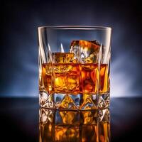 whisky in glas ai gegenereerd foto