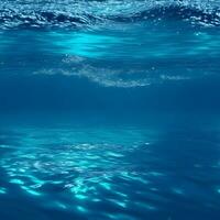 abstract blauw water achtergrond met sommige glad lijnen in het. ai gegenereerd foto