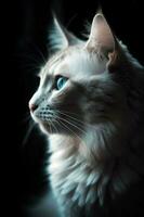 portret van een kat gemaakt gebruik makend van generatief ai foto
