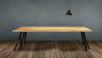 leeg hout tafel voor Product Scherm foto
