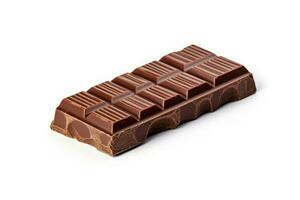 chocola bar wit geïsoleerd achtergrond voedsel fotografie ai gegenereerd foto