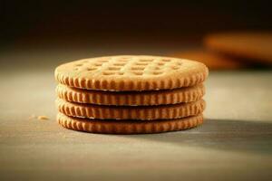 voorraad foto van biscuit voedsel fotografie studio licht ai gegenereerd