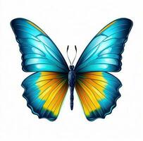blauw vlinder geïsoleerd foto