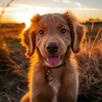 schattig gouden puppy portret foto