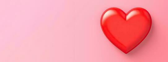 rood hart voor valentijnsdag dag met kopiëren ruimte foto