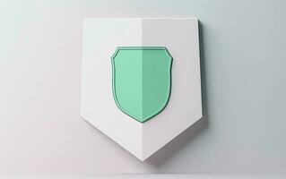 3d schild embleem insigne mockup foto