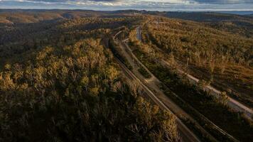 antenne foto van mt Victoria blauw bergen nsw Australië