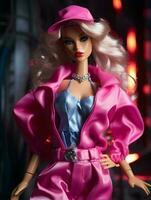 Barbie pop in een kostuum foto
