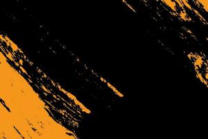 oranje en zwart borstel stoken grunge abstract achtergrond foto
